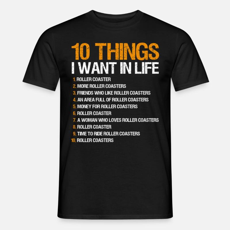 Achterbahn Geschenk - Männer T-Shirt - Schwarz