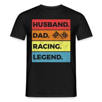 Racing Motorsport Saying - Men's T-Shirt - black - Front - AI Model Male 178 light (178cm)