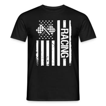 Racing Motorsport Saying - Men's T-Shirt - black - Front - AI Model Male 178 light (178cm)