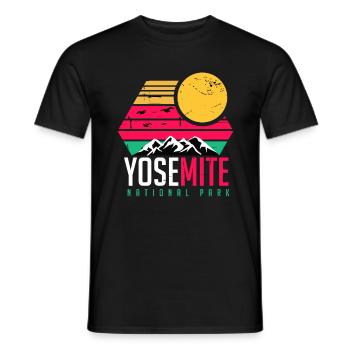 Parc national de Yosemite Souvenir California Nature W - T-shirt homme - noir - Devant - AI Model Male 178 light (178cm)