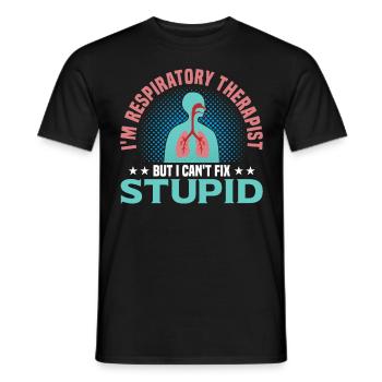 Respiratory therapists Respiratory therapist Occupational therapists - Men's T-Shirt - black - Front - AI Model Male 178 light (178cm)