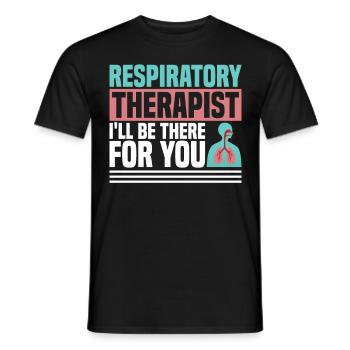 Respiratory therapists Respiratory therapist Occupational therapists - Men's T-Shirt - black - Front - AI Model Male 178 light (178cm)