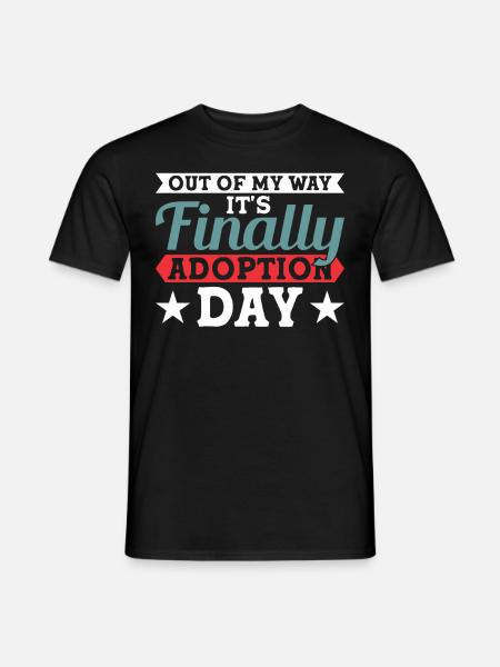 Adoptiert Adoptien Pflegevater Pflegemutter - Männer T-Shirt - Schwarz