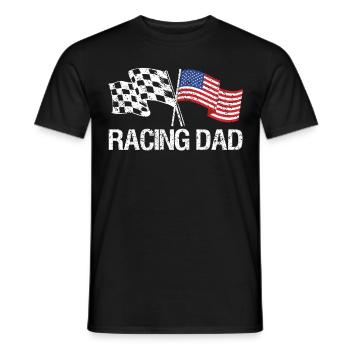 Racing Dad Motorsport Saying - Men's T-Shirt - black - Front - AI Model Male 178 light (178cm)