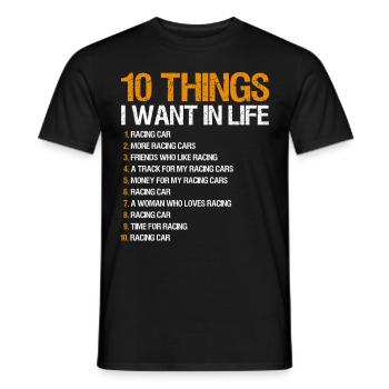 Racing Motorsport Saying - Men's T-Shirt - black - Front - AI Model Male 178 light (178cm)
