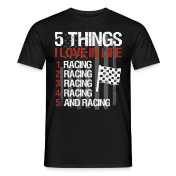 Racing Motorsport Saying - Men's T-Shirt - black - Front - AI Model Male 178 light (178cm)