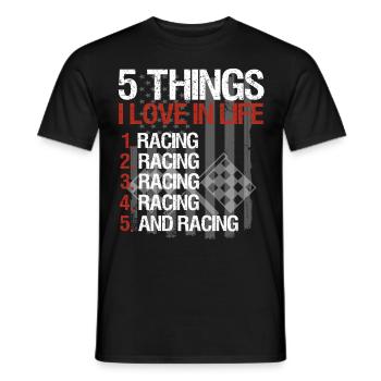 Racing Motorsport Saying - Men's T-Shirt - black - Front - AI Model Male 178 light (178cm)
