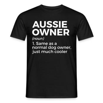 Australischer Schäferhund Hundebesitzer Geschenk - Männer T-Shirt - Schwarz - Vorne - AI Model Male 178 light (178cm)