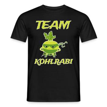 Kohlrabi Superheld Design Spruch - Männer T-Shirt - Schwarz - Vorne - AI Model Male 178 light (178cm)