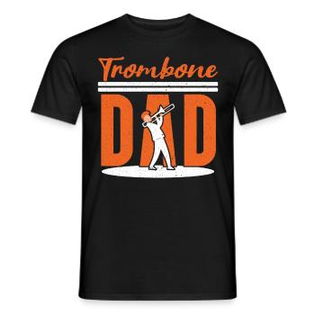 Trombone Papa Tromboniste Musicien Fête des Pères - T-shirt homme - noir - Devant - AI Model Male 178 light (178cm)