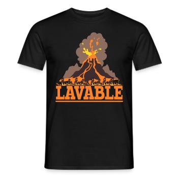 Lavable Geologie Vulkanologie Vulkanliebhaber Lava - Männer T-Shirt - Schwarz - Vorne - AI Model Male 178 light (178cm)