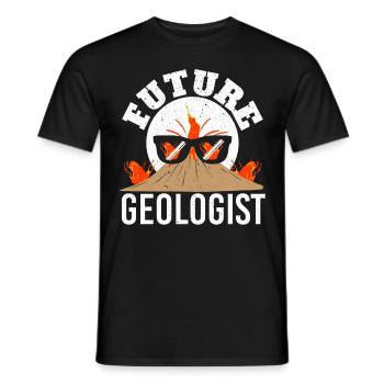 Zukünftiger Geologe Geologie Vulkanologie Vulkan L - Männer T-Shirt - Schwarz - Vorne - AI Model Male 178 light (178cm)