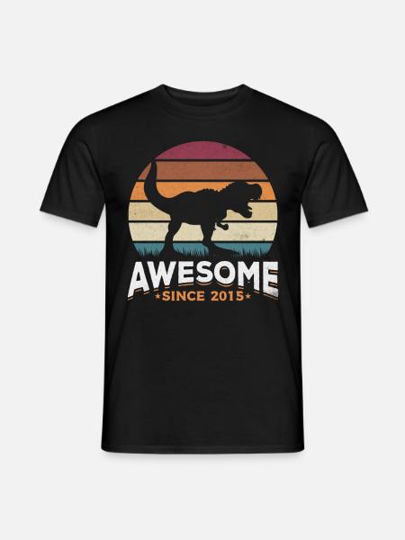 Fantastisch seit 2015 Dinosaurier-Liebhaber Dino - Männer T-Shirt - Schwarz