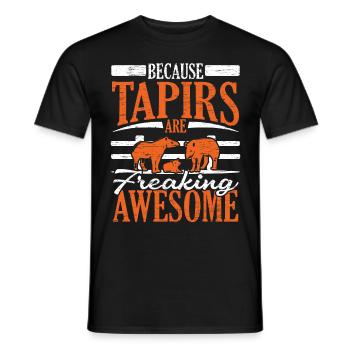 Because tapirs are fucking horny animals - Men's T-Shirt - black - Front - AI Model Male 178 light (178cm)