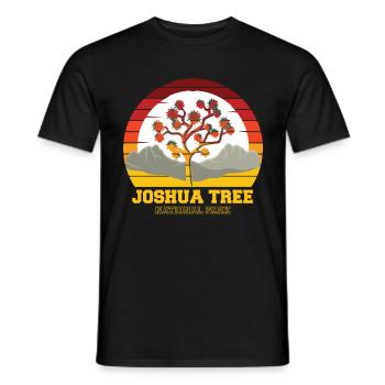 Joshua Tree National Park Souvenir Camping California - Men's T-Shirt - black - Front - AI Model Male 178 light (178cm)