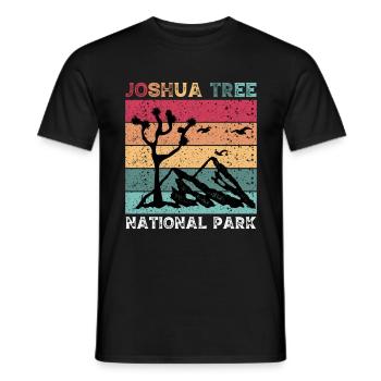 Joshua Tree Souvenir California National Park Camp - Men's T-Shirt - black - Front - AI Model Male 178 light (178cm)