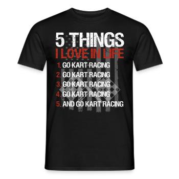 Kartsport Kart Driver Go Kart Gift Idea - Men's T-Shirt - black - Front - AI Model Male 178 light (178cm)