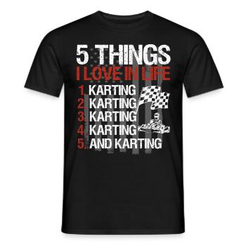 Kartsport Kart Driver Go Kart Gift Idea - Men's T-Shirt - black - Front - AI Model Male 178 light (178cm)
