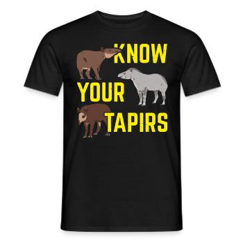 Know Your Tapirs Wildlife Keepers - Men's T-Shirt - black - Front - AI Model Male 178 light (178cm)
