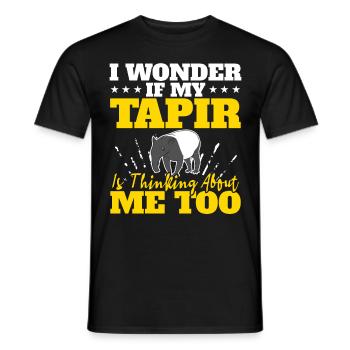 I wonder if my tapir is also about me after me - Men's T-Shirt - black - Front - AI Model Male 178 light (178cm)