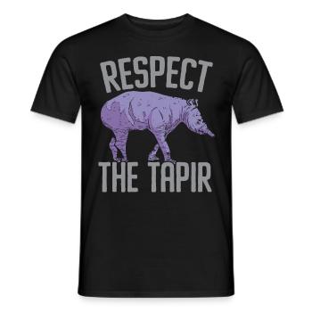 Respect the Tapir Wildlife Keeper - Men's T-Shirt - black - Front - AI Model Male 178 light (178cm)