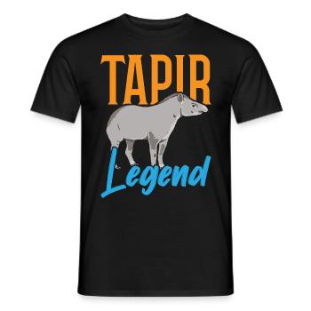 Tapir Legend Wildlife Keeper Tapirrific - Men's T-Shirt - black - Front - AI Model Male 178 light (178cm)