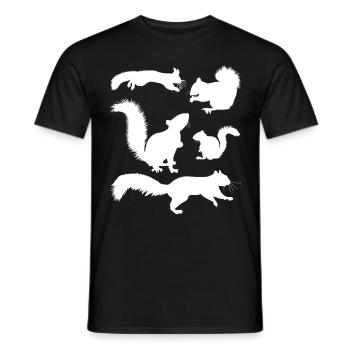 Squirrel, cute squirrel lover, - Men's T-Shirt - black - Front - AI Model Male 178 light (178cm)