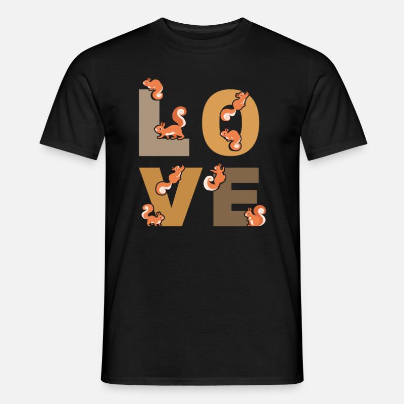 Squirrel LOVE Squirrel Nice Squirrel - Men's T-Shirt - black