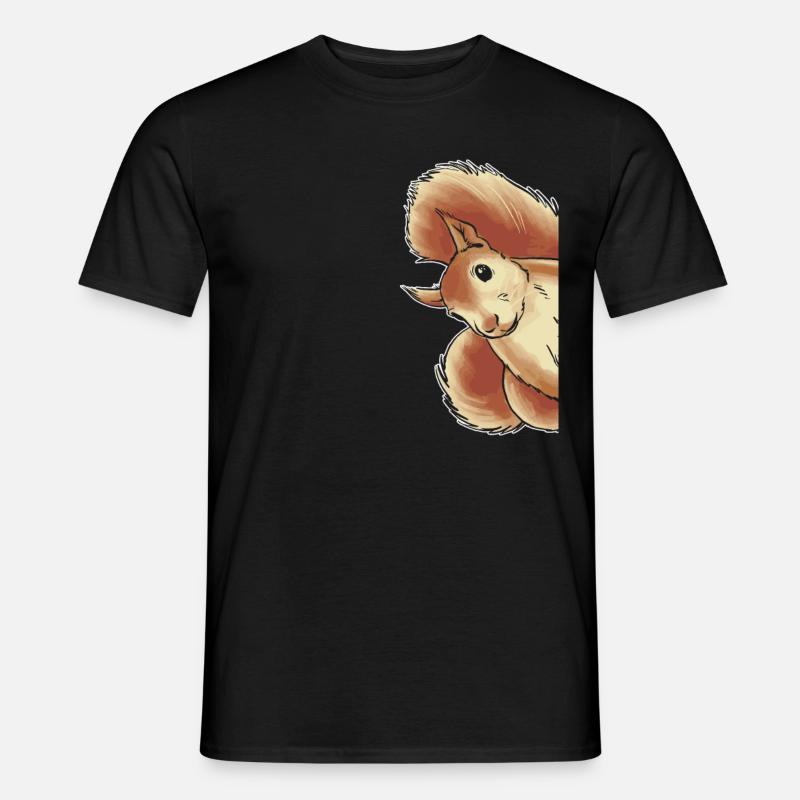 Lustiges Eichhörnchen, Eichhörnchen, Eichhörnchen - Männer T-Shirt - Schwarz