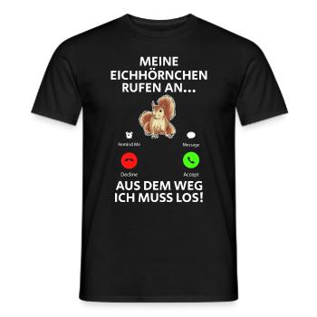 Eichhörnchen Meine Eichhörnchen Rufen Lustige - Männer T-Shirt - Schwarz - Vorne - AI Model Male 178 light (178cm)
