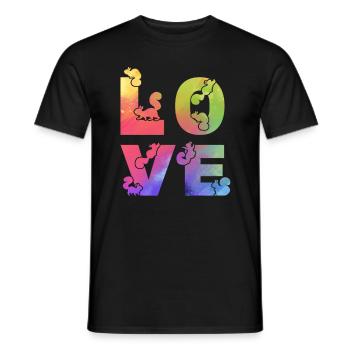 Squirrel Love Squirrels Cute Squirrel - Men's T-Shirt - black - Front - AI Model Male 178 light (178cm)