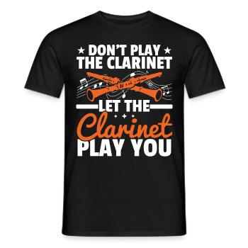 Ne jouez pas de la clarinette, mais de la clarinette - T-shirt homme - noir - Devant - AI Model Male 178 light (178cm)