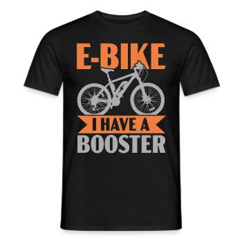 E-Bike J’ai un Booster Electric Bike Ride - T-shirt homme - noir - Devant - AI Model Male 178 light (178cm)