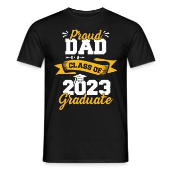 Fier père d’un diplômé de la promotion 2023 - T-shirt homme - noir - Devant - AI Model Male 178 light (178cm)