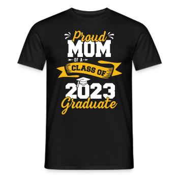 Fière maman d’un diplômé de la promotion 2023 - T-shirt homme - noir - Devant - AI Model Male 178 light (178cm)