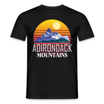 Parc national des montagnes Adirondack Camping Randonnée États-Unis - T-shirt homme - noir - Devant - AI Model Male 178 light (178cm)
