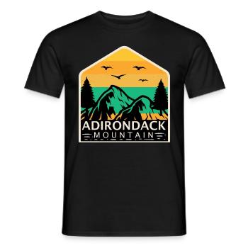 Adirondack Nature Travel Park Souvenir Mountain Hiking - Men's T-Shirt - black - Front - AI Model Male 178 light (178cm)