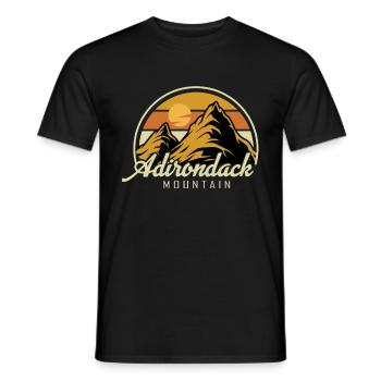 Adirondack Mountain Hiking Souvenir Nature Park - Men's T-Shirt - black - Front - AI Model Male 178 light (178cm)