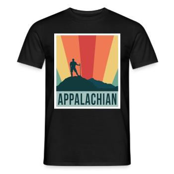 Appalachian Mountain Range Hiking Tours North America - Men's T-Shirt - black - Front - AI Model Male 178 light (178cm)