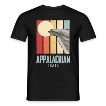 Appalachian Trail Hiking Trip from North America to - Men's T-Shirt - black - Front - AI Model Male 178 light (178cm)