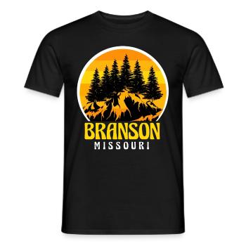Branson Missouri Riesenrad Reisen Camping Wandern - Männer T-Shirt - Schwarz - Vorne - AI Model Male 178 light (178cm)