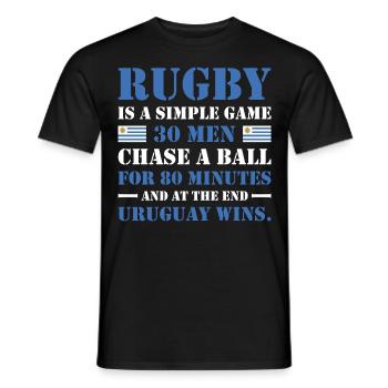 Le rugby est un jeu simple Uruguay Rugby - T-shirt homme - noir - Devant - AI Model Male 178 light (178cm)