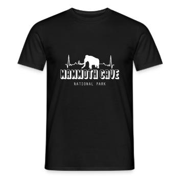 Mammoth Caves Heartbeat Parc national du Kentucky - T-shirt homme - noir - Devant - AI Model Male 178 light (178cm)