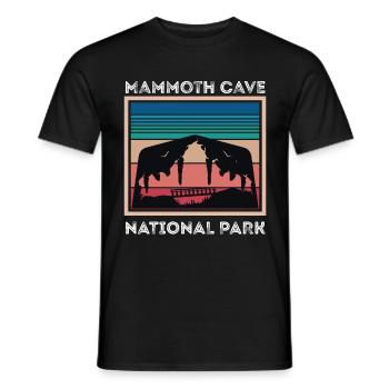 Mammoth Cave Souvenir Nationalpark Kentucky - Männer T-Shirt - Schwarz - Vorne - AI Model Male 178 light (178cm)