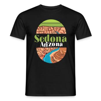 Arizona Sedona National Park Canyon Camping - T-shirt homme - noir - Devant - AI Model Male 178 light (178cm)