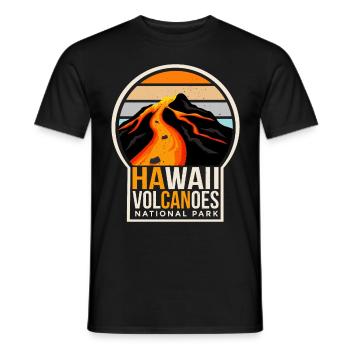 Hawaii Volcanoes Nationalpark Souvenir Vulkaninsel - Männer T-Shirt - Schwarz - Vorne - AI Model Male 178 light (178cm)