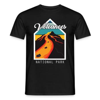 Volcano National Park Island hawaii Volcano Souvenir - Men's T-Shirt - black - Front - AI Model Male 178 light (178cm)