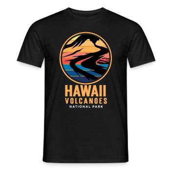 Hawaii Volcanoes Nationalpark Vulkan Insel Souveni - Männer T-Shirt - Schwarz - Vorne - AI Model Male 178 light (178cm)