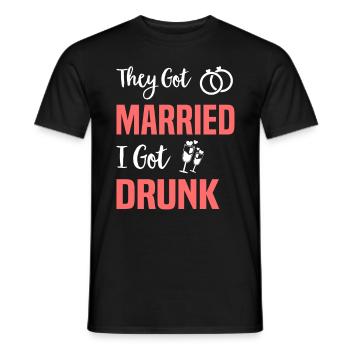 JGA Mariage Mariage Jungesellenabschied Party - T-shirt homme - noir - Devant - AI Model Male 178 light (178cm)