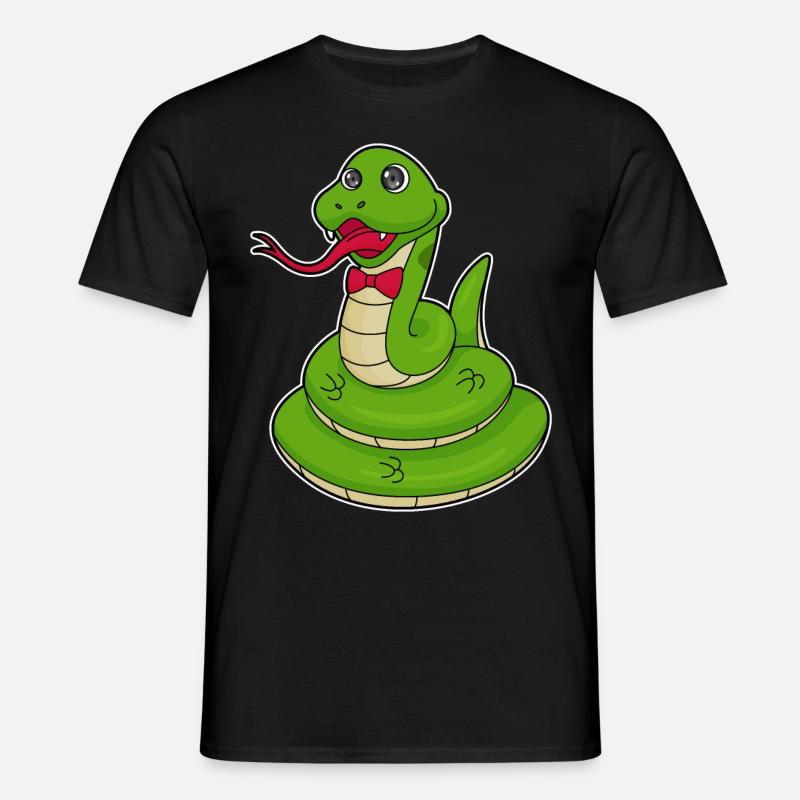 Snake with loop - Men's T-Shirt - black